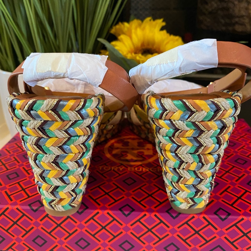 TORY BURCH MULTICOLORED WEDGE ESPADRILLE - Picture 9 of 12